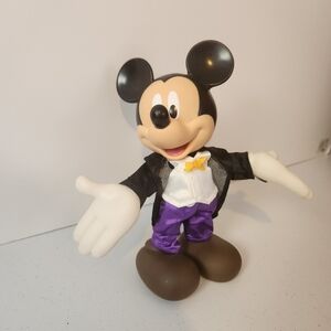 Vintage Disney Sega Japan Plastic Standing Mickey Mouse Doll 90s 1990s Tuxedo
